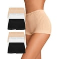 thumbnail image 2 of Livona Girls' Seamless Boyshort Underwear,Moisture-Wicking Kids Panties,No-Ride Design, 2 of 6