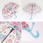 1pc New Colorful Princess Umbrella With Bag Edge Cute Transparent Plastic Printed Unicorn Umbrella