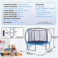 thumbnail image 5 of KFFKFF 10FT Trampoline, 330 lbs Capacity with Safety Net, Inclined Pole, Ladder, Durable Jump Mat & Spring Protection, Outdoor Fun for Children & Adults, 5 of 9