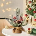 thumbnail image 1 of Fiudx Liquidación de ahorros de verano Mini árbol de Navidad Pe de 30 cm, adornos navideños, pequeño árbol de Navidad de escritorio con nieve en polvo, 1 of 6