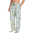 thumbnail image 3 of Mens Pajama Pants - Soft Sleep & Lounge Pants for Men, giraffe monkey_A Cuteness Casual PJ Bottoms Pants with Pockets, 3 of 5