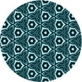 thumbnail image 1 of Ahgly Company Machine Washable Indoor Square Transitional Deep Teal Green Area Rugs, 3' Square, 1 of 7