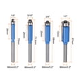 thumbnail image 2 of Uxcell Flush Trim Router Bit 6mm Shank 1/4" 1/2" 5/16" 3/8" Dia for Woodworking, Blue, 2 of 7