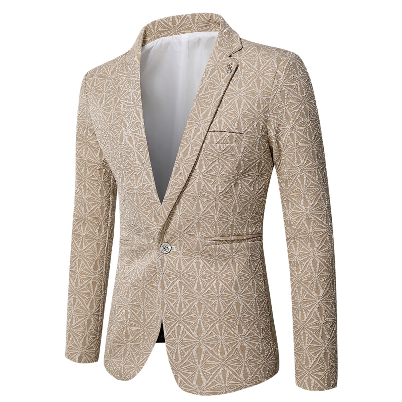 Pedort Mens Blazer Coats & Jackets Lapel Long Sleeve Business Casual