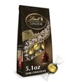 Lindt LINDOR 70% Extra Dark Chocolate Candy Truffles, 5.1 oz Bag-2pk, With White Bowl By OMA