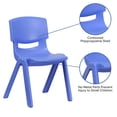thumbnail image 6 of 4 Pack Blue Plastic Stackable School Chair with 15.5'' Seat Height [4-YU-YCX-005-BLUE-GG], 6 of 8