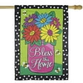 thumbnail image 3 of Bless this Home Bouquet with Vase Outdoor House Flag 28" x 40", 3 of 7