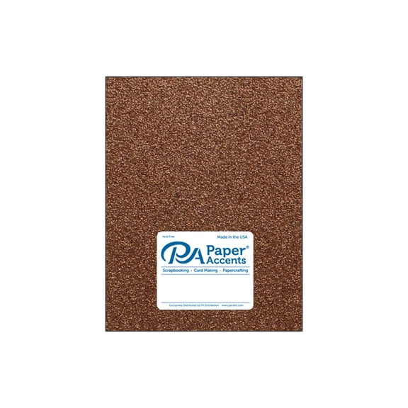 Paper Accents Glitter Cardstock 8.5"x 11" 85lb 15pc Bronze Copper