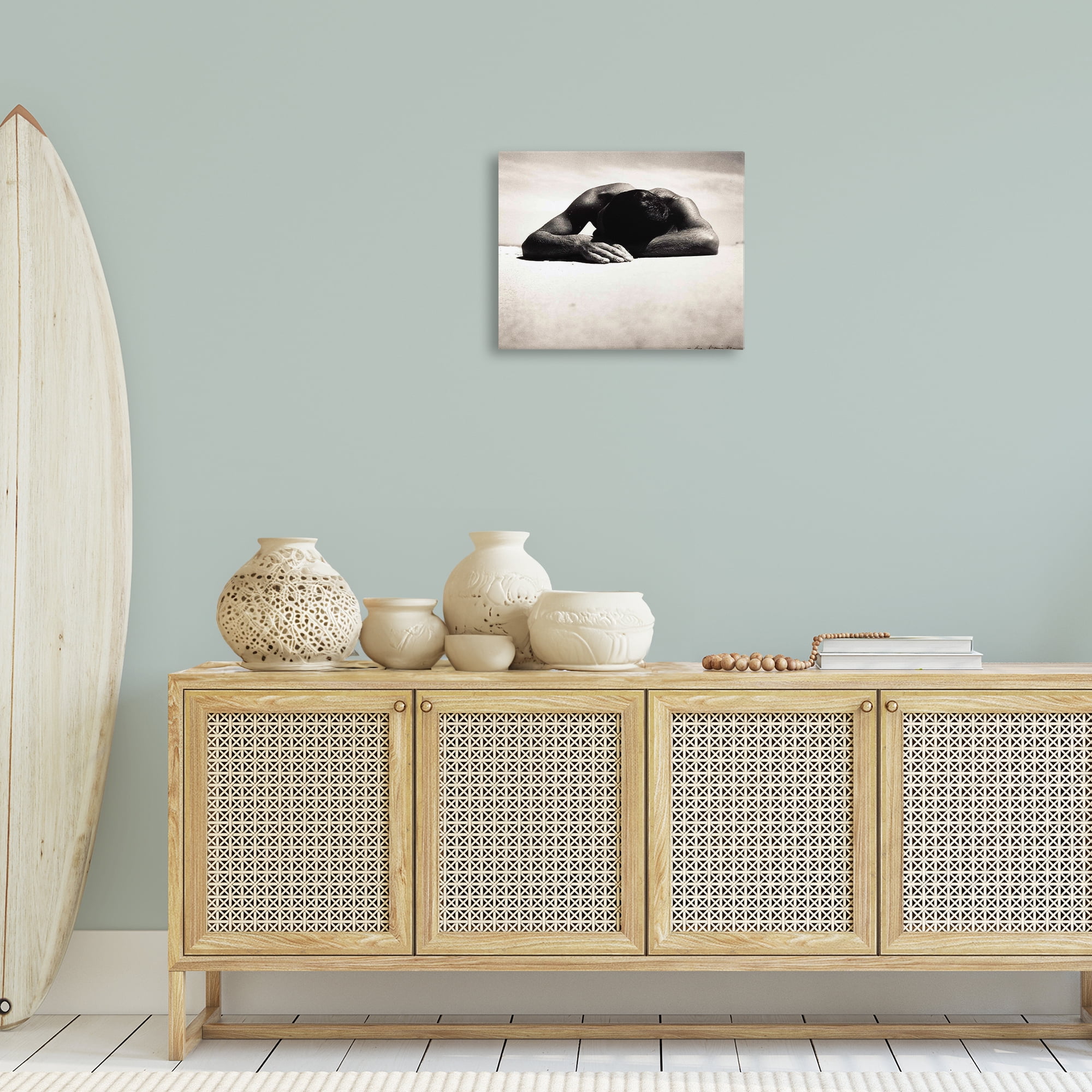 Stupell Industries Sunbaker Beach Photography People Photography Wrapped Canvas Art Print Wall Art, 20 x 16