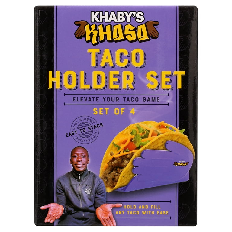 Khaby Lame Purple Taco Holder Set, Dishwasher & Microwave Safe