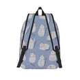 thumbnail image 2 of Lsque Cute Fat Cat Pattern Canvas Daypack, Durable Backpack, High-quality Versatile Backpack,Vintage Compact Backpack-Small, 2 of 6