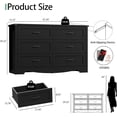 thumbnail image 3 of FANRAL 6 Drawers Dresser for Bedroom,Modern Wooden Chest of Drawers,Storage Organizer Dresser for Closet,Black Dresser, 3 of 8