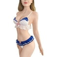 thumbnail image 2 of Littleforbig Bikini Bra Panties Set Women’s Female Magical Girls Blue 4XL, 2 of 5