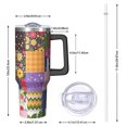 thumbnail image 2 of OBREWU Pioneer Flower Tumbler with Handle and Lid,Pioneer Flower 40oz Double Wall Vacuum Insulated Tumbler,Cups Gift for Women and Men, 2 of 7