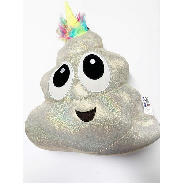 Fun2Play Toys Fun2Play Toys Iridescent Cream PooNicorn Emoji Pillow