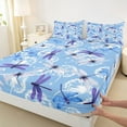 thumbnail image 3 of Homewish Flying Dragonflies Twin Sheet Sets 3pcs for Boys Girls,Chic Floral Dandelion Twin Fitted Sheet Microfiber,Mother'S Day Gifts Breathable Flat Sheet,Microfiber Bedroom Decor, 3 of 7