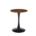 thumbnail image 5 of GZXS Round Dining Table, 24" Circle Tulip Table with Base, Mid Century Modern Bistro Table for Small Space, Living Room, Kitchen, Walnut, 5 of 7