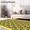 thumbnail image 2 of ODIKA 6'x9' Machine Washable Non-Slip Area Rug, Lattice Everwash Machine Cleanable Floor High Traffic Rug with Pad, Yellow, 518319, 2 of 8