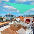 thumbnail image 2 of Yescom 25FT Triangle Sun Shade Sail Canopy 97% UV Block Commercial Carpark Pool Camping Playground Outdoor Pearl Aqua, 2 of 10