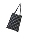 thumbnail image 3 of Guardurnaity Bolso de hombro de lona, ​​bolso de un solo hombro, bolso de mano para estudiantes, bolso de vacaciones, oficina, moda, bolsa de gran Bolsas de mensajero y de hombro Cuadros negros Guardurnaity AP011170-03, 3 of 6