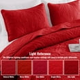 thumbnail image 4 of Exclusivo Mezcla Twin Quilt Bedding Set, Lightweight Vintage Twin XL Size Quilts with Pillow Sham, Soft Bedspreads Coverlets for All Seasons (88"x68", Red), 4 of 8