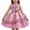 Pink, variant on Girls Sleeveless Sequin Bow Dress Tutu Party Gown Performance Outfit Summer Formal Occasion Wear Girls Summer Dress Cassual Formal Dresses Cute Sun Dresses