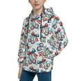 thumbnail image 2 of Rateoe Disco Ball Cherry With Bow Pattern Boys Hoodie, Youth Pullover Hooded Sweatshirt, Kangaroo Pocket Hoodie for Kids-Medium, 2 of 6