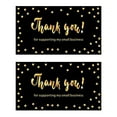 thumbnail image 1 of 100 unidades de tarjetas de agradecimiento en oro negro por apoyar mis pequeñas tarjetas de visita, 2 x 3,5 pulgadas K100, 1 of 1