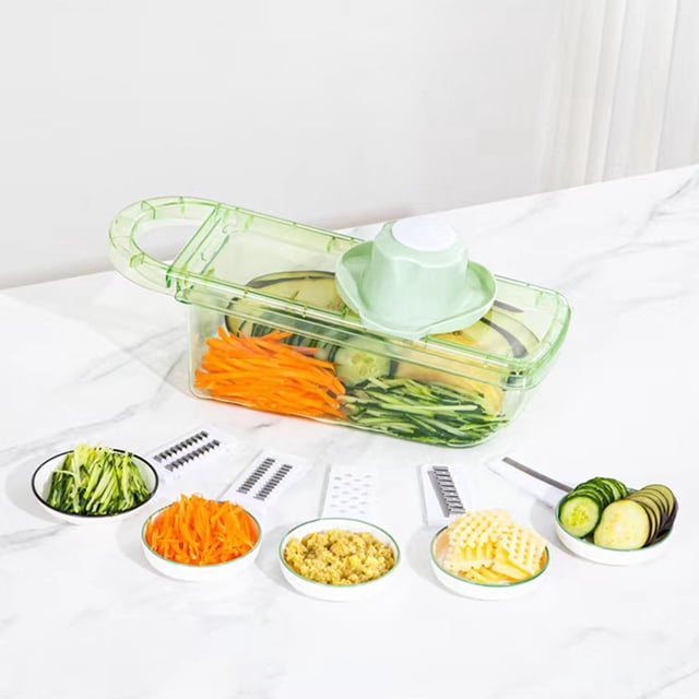 TIMIFIS Steam Iron Multifunctional Grater Five Cutting Tools Round Vegetable Chopper Vegetable Chopper Food Chopper with Container Vegetable Chopper with Container Apartment Essentials