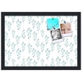 thumbnail image 2 of PinPix 20x14 Custom Cork Bulletin Board Vintage Botanical Turquoise Poster Board Has a Fabric Style Canvas Finish, Framed in Vintage Botanical Turquoise, by ArtToFrames (PinPix-1594), 2 of 5