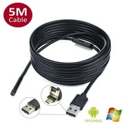 1 pc 6-LED Waterproof 5.5mm 5M USB HD Endoscope Borescope Inspection Camera