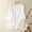 White, variant on Fengqque Women's Solid Cotton And Linen 3/4 Sleeve Tops Button V-Neck Shirt Tops