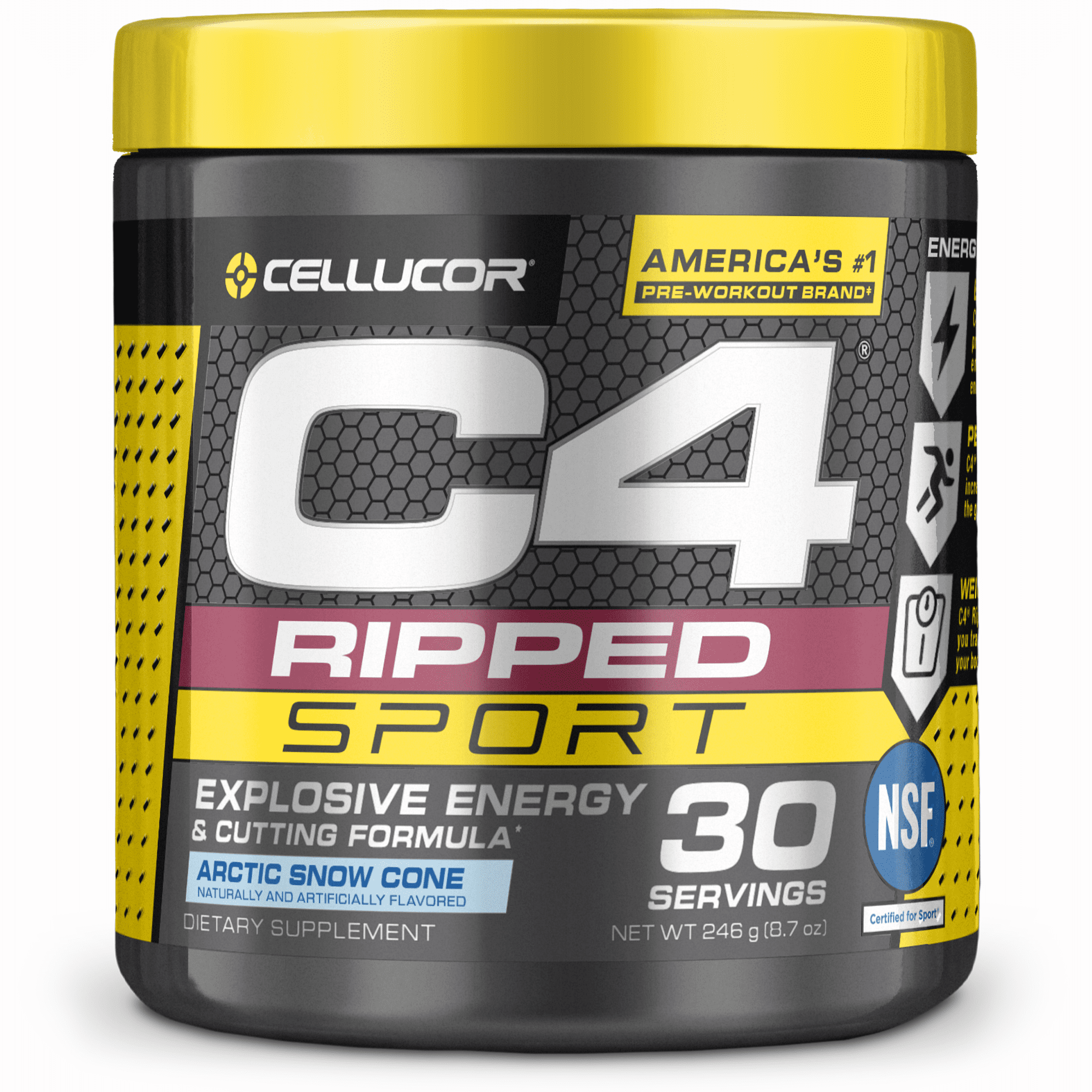 Cellucor | C4 Ripped Sport Preworkout Powder| Arctic Snow Cone | Weight  Management | NSF Certified |Fat Burning | 30 Servings - Walmart.com
