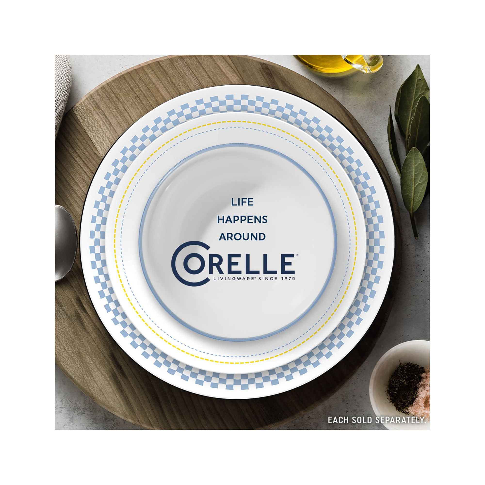 (2 pack) Corelle Amelia 18 oz Glass Cereal/Soup Bowl