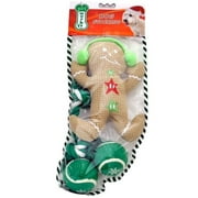 Pet Works Holiday Stocking Set  Gingerbread Man 4 pack