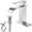 Chrome, variant on BWE Matte Black Bathroom Faucet Modern Waterfall Single Hole Faucet for Bathroom Sink Single Handle with Pop Up Drain with Overflow Assembly and Supply Line Lavatory Bath Faucet