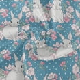 thumbnail image 3 of SKYSONIC Cute Rabbits Flowers Easter Round Tablecloth 60inch Indoor Wrinkle Free, Blue Dots Circular Lace Table Cover Washable for Kitchen Party BBQ Dining Decor, 3 of 7