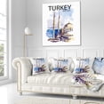 thumbnail image 3 of Designart Turkey Vector Illustration - Cityscape Throw Pillow - 16x16, 3 of 5