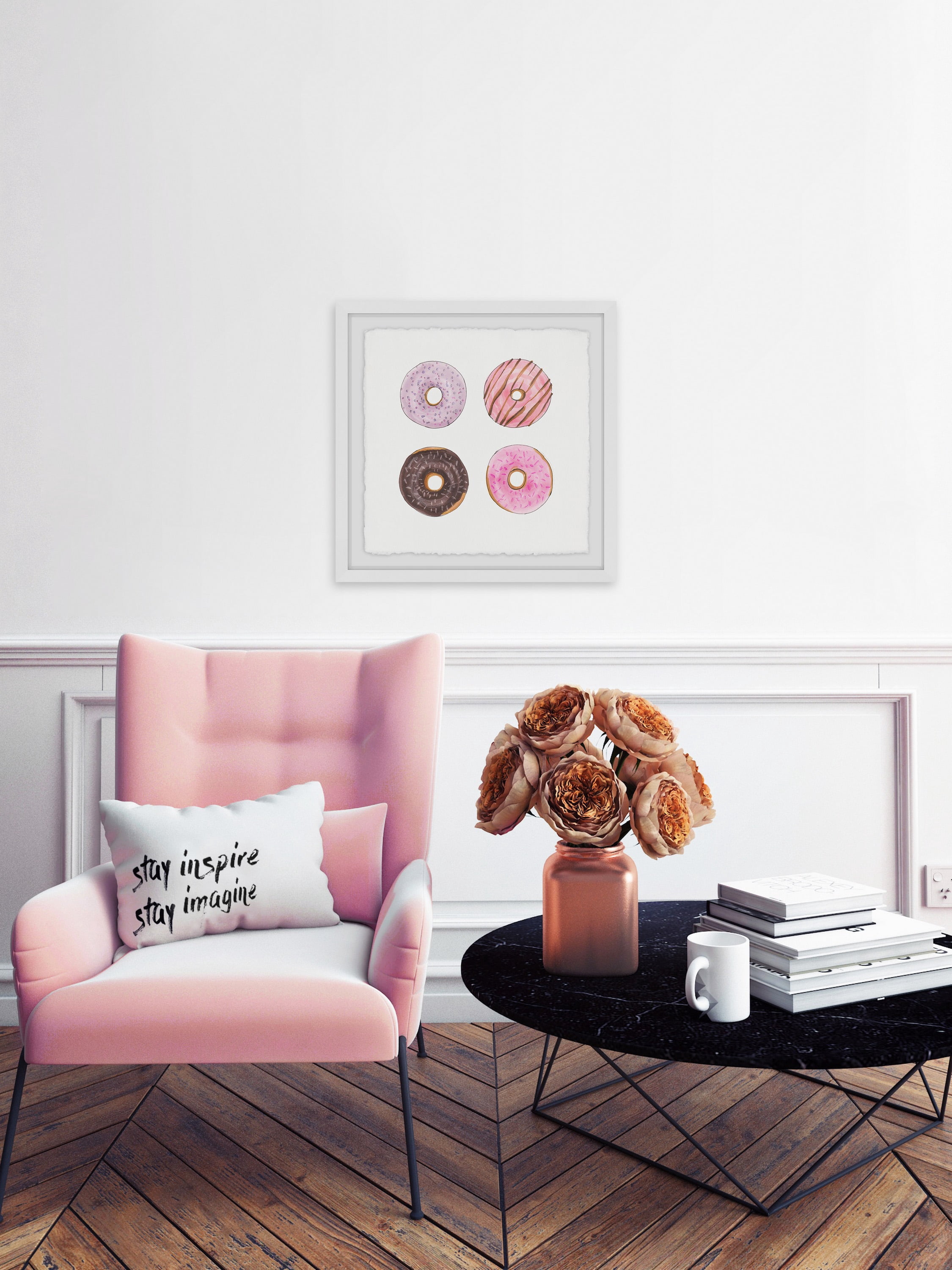 Donut Break Framed Painting Print