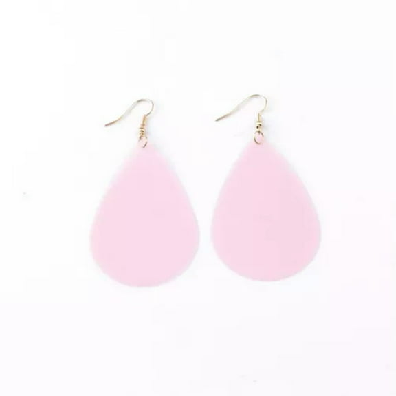 Faux Leather Snakeskin Rectangle Transparent Teardrop Women Fashion Earrings