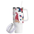 thumbnail image 2 of Gnome American Flags 40 oz Tumbler with Handle Insulated&nbsp;Travel Mug&nbsp;Lid Straw Leak Proof Steel Vacuum Water Bottles Glasses Fits in Car Cup Holder, 2 of 7