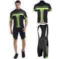 thumbnail image 3 of Men's Short Sleeve Cycling Jersey Padded Bib Short Set Cycling Cloth Set, 3 of 8