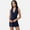 Navy, variant on Active Women's Sleeveless Collared Sports Dress with Zip Front and Fitted Performance Design - Medium, White