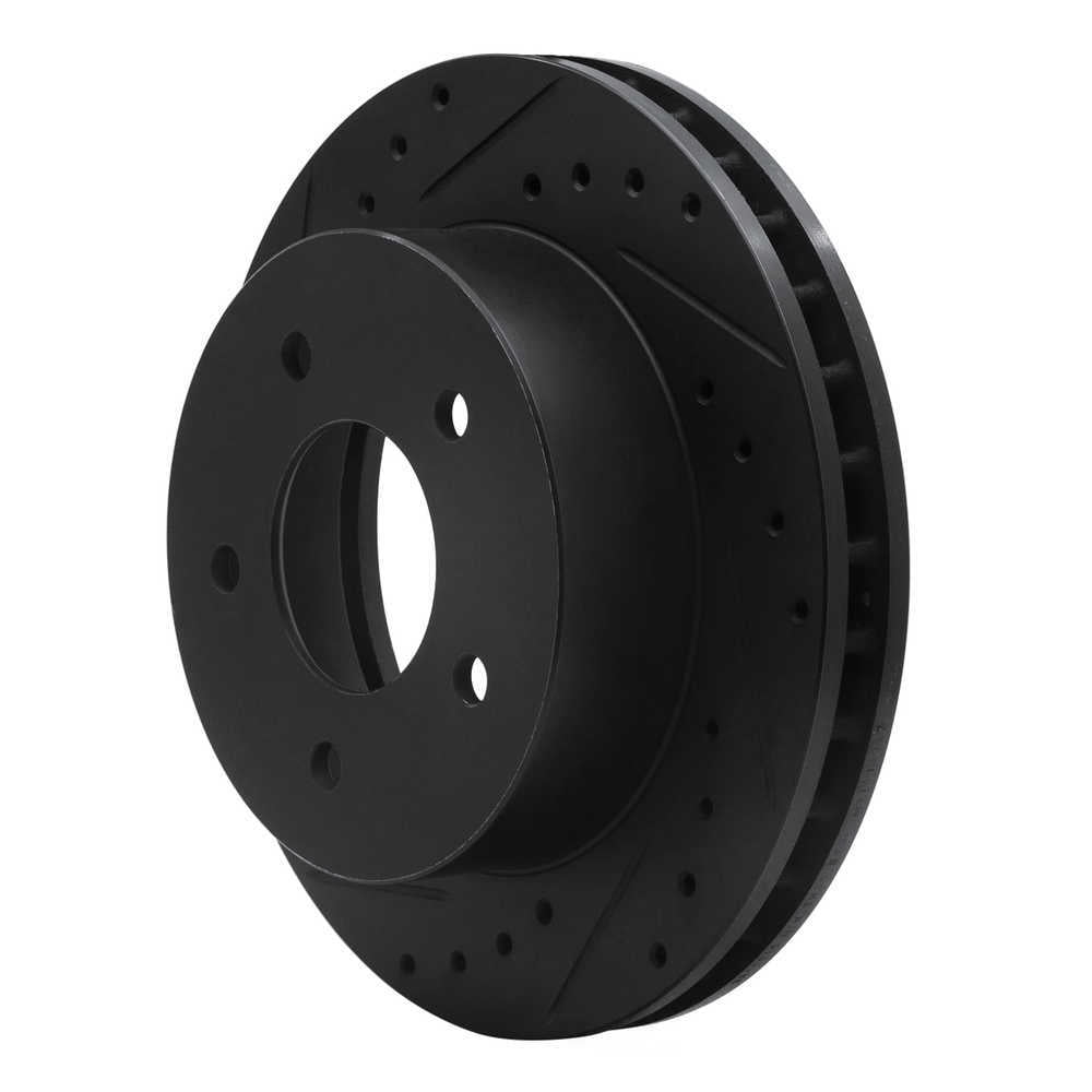 Dynamic Friction Company 633-48019L DFC Brake Rotor - Drilled And Slotted - Black