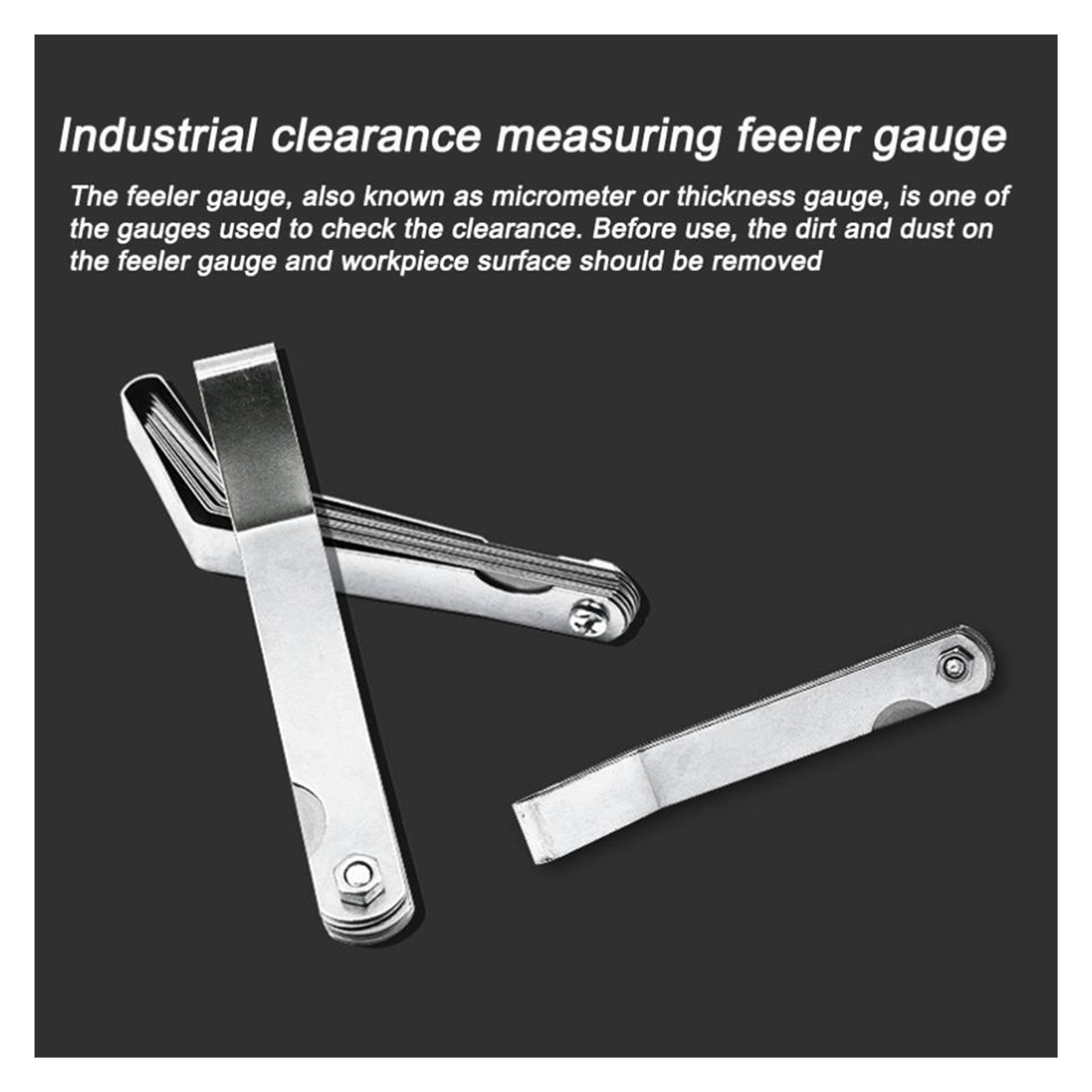 Gap Gauge 0.127-0.508mm Stainless Steel High Precision Monolithic Valve Gauge Thickness Gauge Metric Filler Feeler Gauge