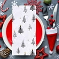 thumbnail image 3 of Merry Christmas Trees Dish Towels, 18 x 26 Inch Seasonal Winter Xmas Black Stripe Decoration Tea Towels for Cooking Baking Set of 2, 3 of 6