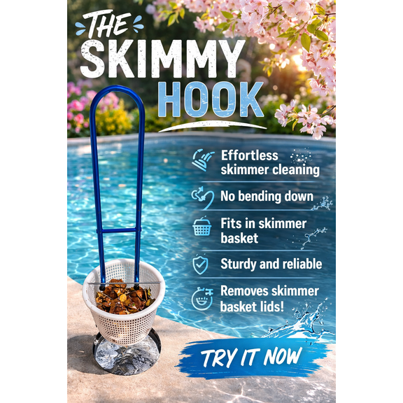 The Skimmy Hook Easy Care Pool Skimming Tool, 23" x 5"