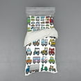 thumbnail image 2 of Ambesonne Cartoon Bedding Set 4 Pcs, Land Transportation Theme, Queen, Multicolor, 2 of 3