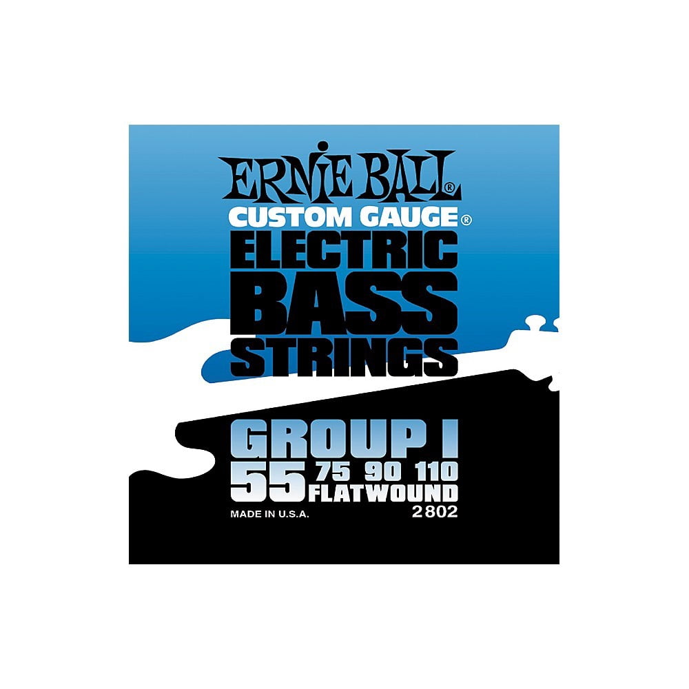 Ernie Ball Flatwound Group I Electric Bass Strings - 55-110 Gauge