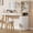 White + Natural, variant on 47.2" Vanity Desk with Lighted Mirror, Stool & Charging Station, Makeup Table with Drawer, Cabinet, Glass Door, Adjustable Shelf-white